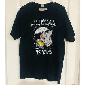 In A World Where‎ You Can Be Anything Be Kind Men's Cotton T-Shirt Black Large